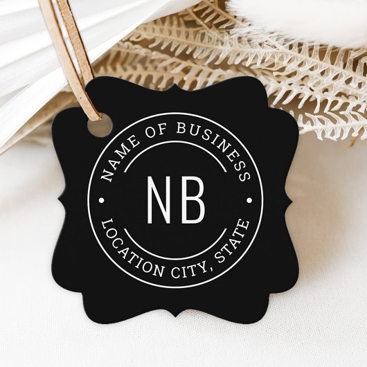 カスタムブラックビジネス会社名 フェイバータグ