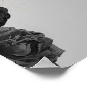 カスタムブラックフローラ結婚記念日ポスター ポスター (角)