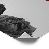 カスタムブラックフローラ結婚記念日ポスター ポスター (角)