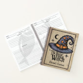 カスタムブラックフ不気味ライトスクリプトハロウィーンウィッチ ノートブック (内部)
