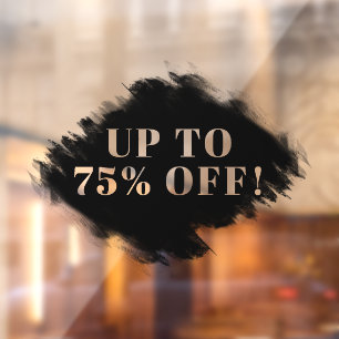 カスタムブラックブラシフレーム販売店舗 ウィンドウサイン