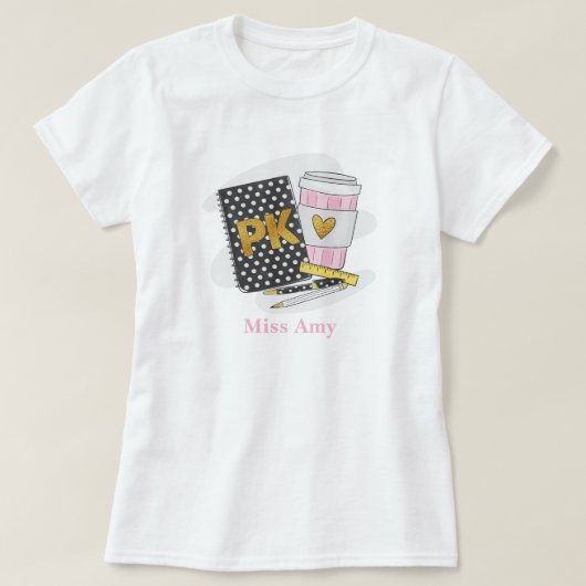 カスタムブラックプレK先生評価 Tシャツ (デザイン正面)