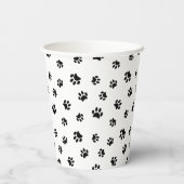 カスタムブラックポープリントピンクペット誕生日パーティー 紙コップ (裏面)