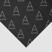 カスタムブラックモダンモノグラム 薄葉紙 (詳細)