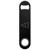 カスタムブラックモノグラパーソナライズされたム速度ボトル スピード栓抜き (正面)