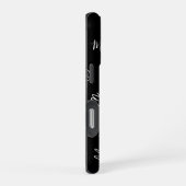 カスタムブラックモノグラム柄名入れ iPhoneケース (右側面)