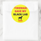 カスタムブラックラボ火災安全 ラウンドシール (バッグ)