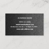 カスタムブラックレザーデザイン | 名刺 (裏面)