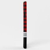 カスタムブラックレッドバッファローランバージャックプレイドパターン Case-Mate iPhoneケース (裏面/右)