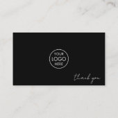 カスタムブラック割引サンキュービジネスロゴ 割引カード (裏面)