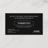 カスタムブラック割引サンキュービジネスロゴ 割引カード (正面)