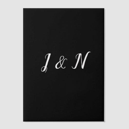 カスタムブラック半透明紙 ベラム紙招待状 (正面)