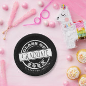 カスタムブラック卒業パーティー卒業 ペーパープレート (パーティー)