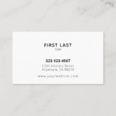 カスタムブラック圧洗浄ホワイトビジネスカード 名刺 (裏面)