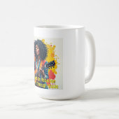 カスタムブラック女子ギタリストアー感動的ト コーヒーマグカップ (正面右)