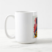 カスタムブラック女子ギタリストアー感動的ト コーヒーマグカップ (左)