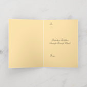 カスタムブラック女子ギタリストアー感動的ト 箔グリーティングカード (内側レイダウン)