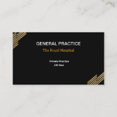 カスタムブラック金ゴールドミニマモダンリストプロフェッショナル 名刺 (裏面)