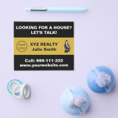 カスタムブラック金ゴールド実在エステートロゴのプロモーション チラシ (シングル)