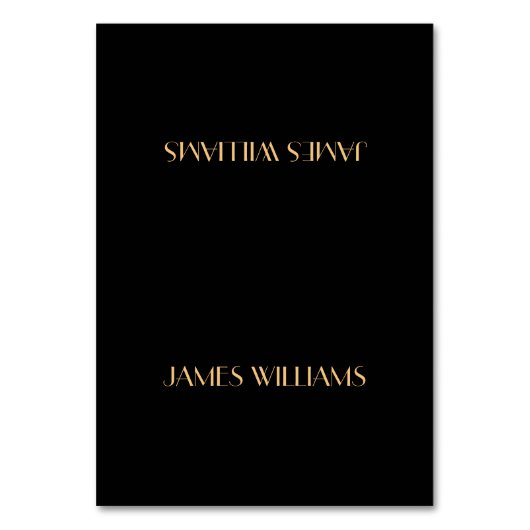 カスタムブラック金ゴールド素晴らしギャツビーアールデコ座席表 テーブルナンバー (正面)