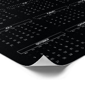 カスタムブラック2026会社カレンダー事業ロゴ ポスター (角)