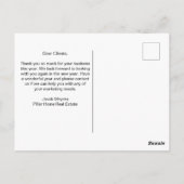 カスタムブラック2026会社カレンダー事業ロゴ ポストカード (裏面)