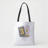 カスタムブラック3年生先生評価 トートバッグ (正面)