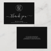 カスタムブラック ノートカード (正面/裏面)