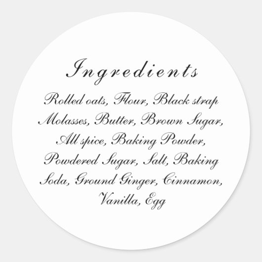 カスタムブラック&ホワイトシック素材DIYラベル ラウンドシール (正面)