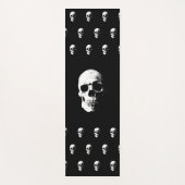 カスタムブラック&ホワイトスカルテンプレートフィットネス ヨガマット (正面)