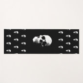 カスタムブラック&ホワイトスカルテンプレートフィットネス ヨガマット (正面(横))