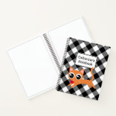 カスタムブラック&ホワイトバッファロープリドオレンジ子猫 ノートブック (内部)