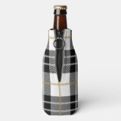 カスタムブラック&ホワイトプレイドクーラーボックス ボトルクーラー (ボトル裏面)