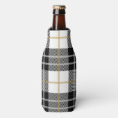 カスタムブラック&ホワイトプレイドクーラーボックス ボトルクーラー (ボトル正面)