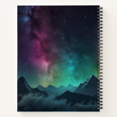 カスタムブラック&ホワイトモノグラムスケッチブック ノートブック (裏面)