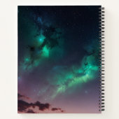 カスタムブラック&ホワイトモノグラムスケッチブック ノートブック (裏面)