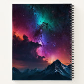 カスタムブラック&ホワイトモノグラムスケッチブック ノートブック (裏面)