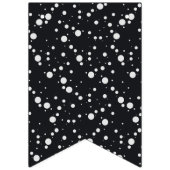 カスタムブラック&ホワイトローレルリース卒業 バンティングフラッグ (第1の旗)