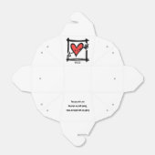 カスタムブラック&レッドラブハート結婚式の引き出物ボックス フェイバーボックス (折り畳みなし)