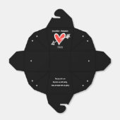 カスタムブラック&レッドラブハート結婚式の引き出物ボックス フェイバーボックス (折り畳みなし)