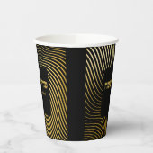 カスタムブラック&金ゴールドへブルHappy Purim 紙コップ (左)