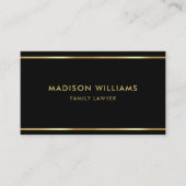 カスタムブラック&金ゴールドプレミアムプロフェッショナル 名刺 (正面)