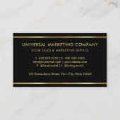 カスタムブラック&金ゴールドプレミアムプロフェッショナル 名刺 (裏面)