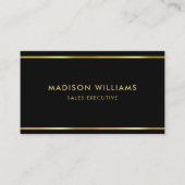 カスタムブラック&金ゴールドプレミアムプロフェッショナル 名刺 (正面)