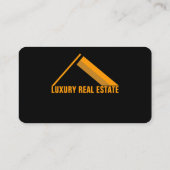 カスタムブラック+金ゴールドホーム建物建築ルクス 名刺 (裏面)