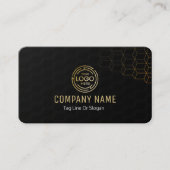 カスタムブラック+金ゴールドホーム建物建築ルクス 名刺 (正面)