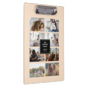 カスタムブラックINSTAファミリーフォトコラージュベージュ クリップボード (右)