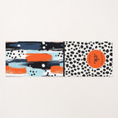 カスタムブラッシュストロークダルマチアン犬の抽象芸術パターン ヨガマット (正面(横))