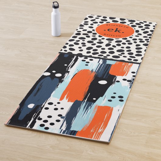 カスタムブラッシュストロークダルマチアン犬の抽象芸術パターン ヨガマット (インサイチュ)