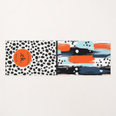 カスタムブラッシュストロークダルマチアン犬の抽象芸術パターン ヨガマット (正面(横))